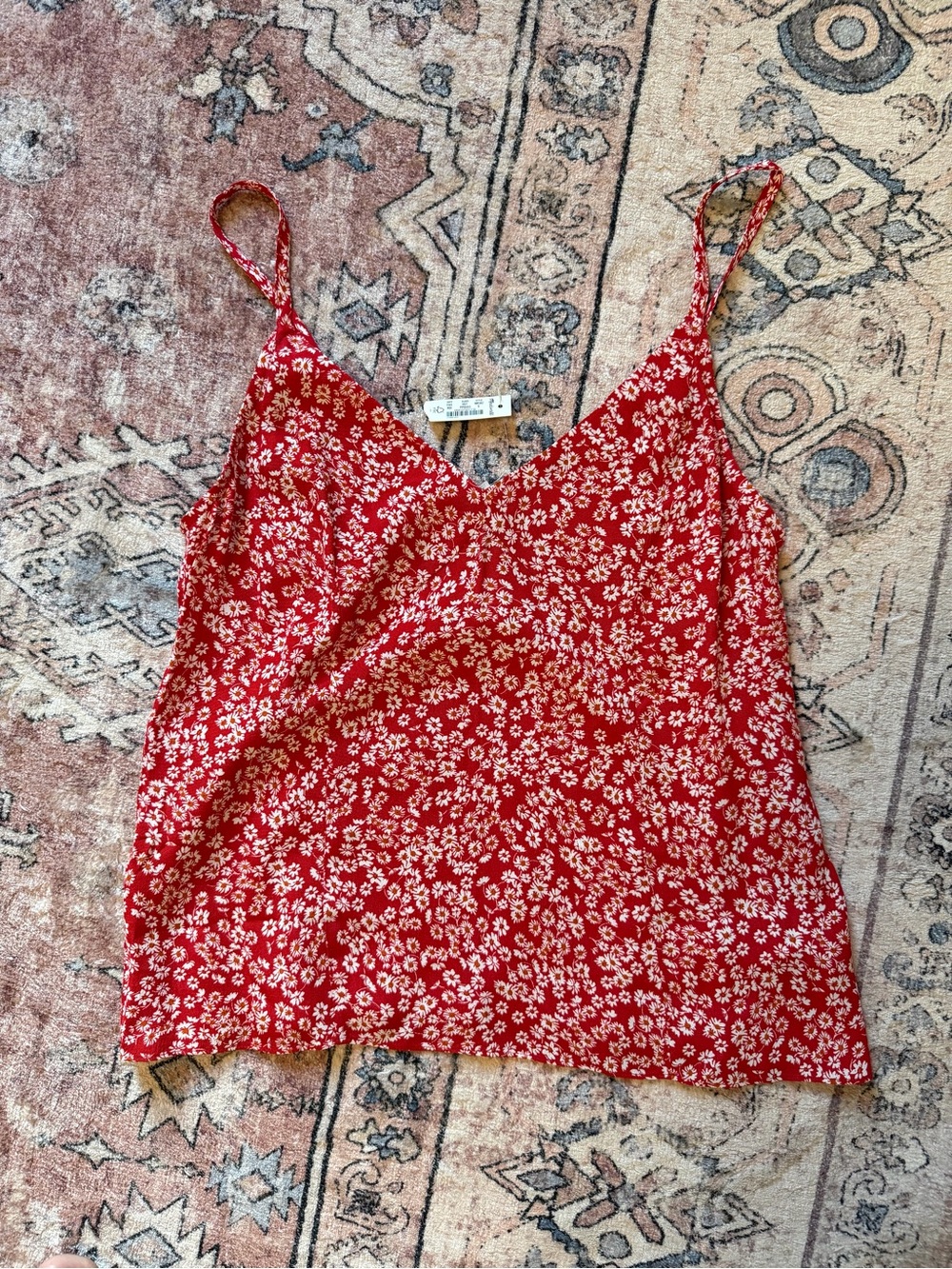 *NWT* Madewell Red Floral Spaghetti-Strap Camisole (Size 6)